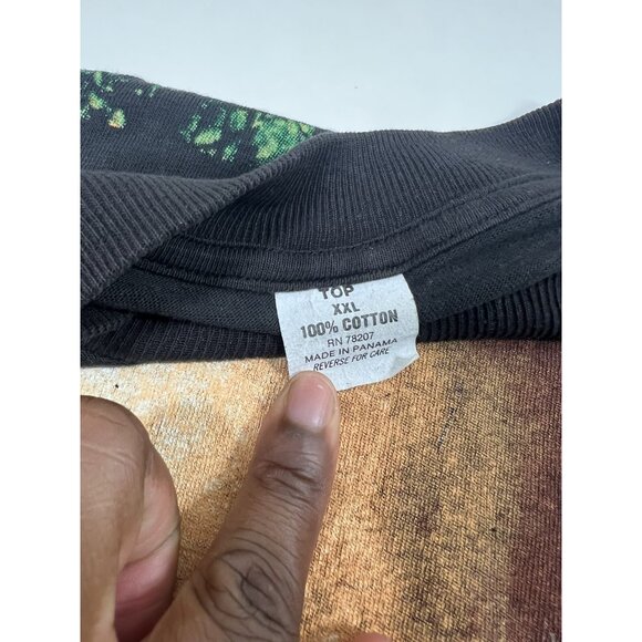 Vintage 90's 1995 Malcom X Bootleg Rap Tee Peace & Love Size XXL Civil Rights - Picture 9 of 9